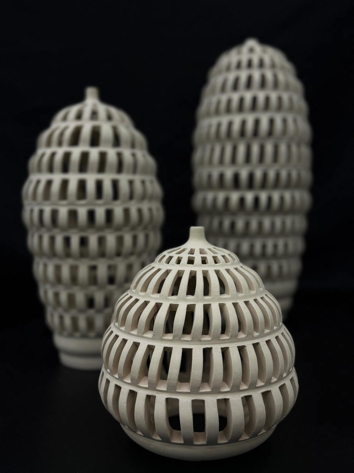 Firebug – Hand-Carved Ceramic Lamp